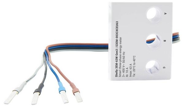 Produktbild: Shelly 3EM-63W Gen3 Stromz&auml;hler