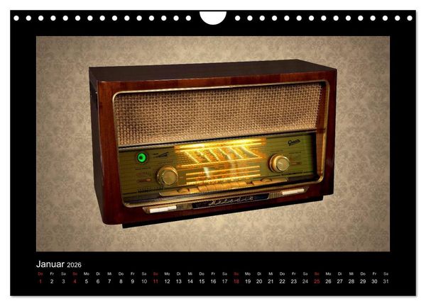 Produktbild: Dampfradios - Antike Radios mit Charme und Patina (Wandkalender 2026 DIN A4 quer), CALVENDO Monatskalender