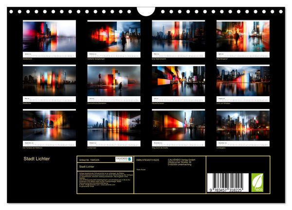 Produktbild: Stadt Lichter (Wandkalender 2026 DIN A4 quer), CALVENDO Monatskalender