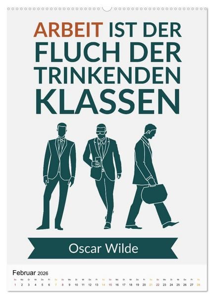 Produktbild: Dichter als Goethe - Der literarische Alkohol-Kalender (hochwertiger Premium Wandkalender 2026 DIN A2 hoch), Kunstdruck in Hochglanz