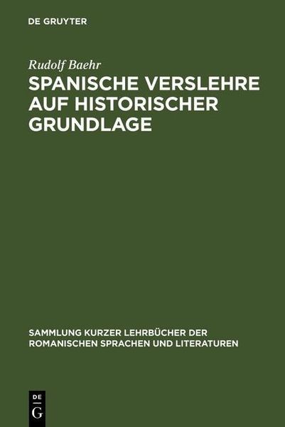 Produktbild: Spanische Verslehre auf historischer Grundlage