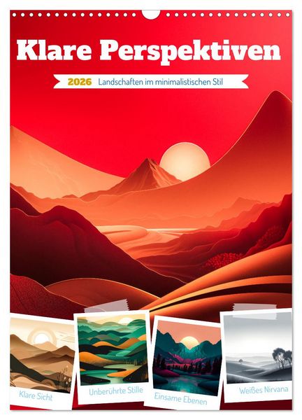 Produktbild: Klare Perspektiven (Wandkalender 2026 DIN A3 hoch), CALVENDO Monatskalender