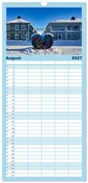 Produktbild: Familienplaner 2027 - Lulea - Wintertraum in Schwedisch Lappland mit 5 Spalten (Wandkalender, 21 x 45 cm) CALVENDO