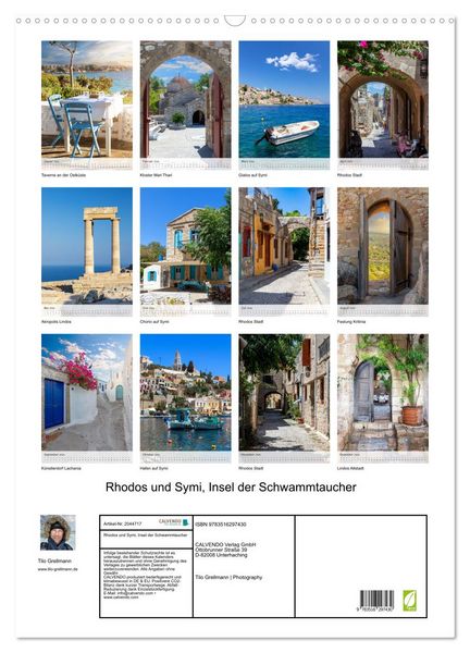 Produktbild: Rhodos und Symi, Insel der Schwammtaucher (Wandkalender 2026 DIN A2 hoch), CALVENDO Monatskalender
