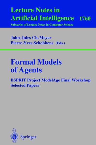 Produktbild: Formal Models of Agents
