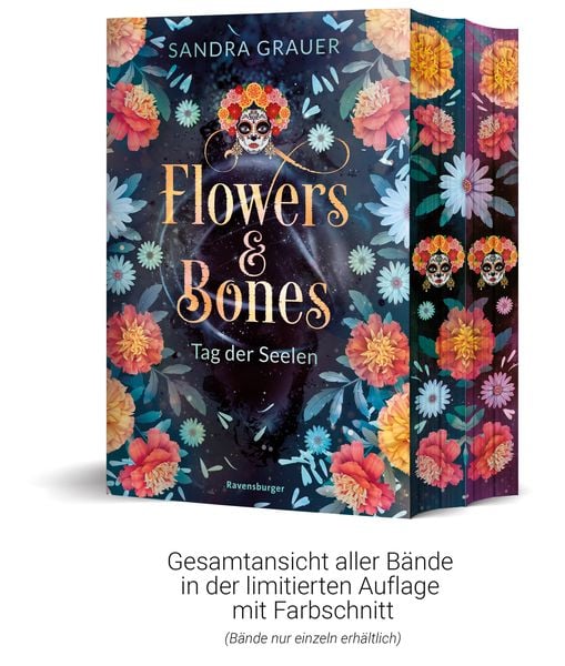 Produktbild: Flowers & Bones, Band 2: Kuss der Catrina | Knisternde New Adult Romantasy - limitierte Auflage mit Farbschnitt!