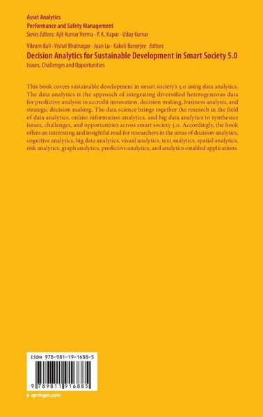 Produktbild: Decision Analytics for Sustainable Development in Smart Society 5.0
