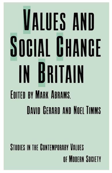 Produktbild: Values and Social Change in Britain