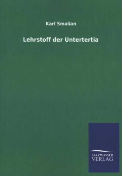 Lehrstoff der Untertertia