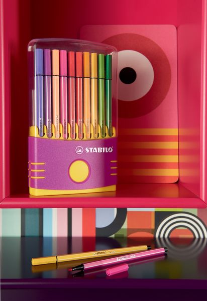Produktbild: STABILO Premium-Filzstift - Pen 68 Colorparade - 20er Tischset in anthrazit/hellblau - mit 20 verschiedenen Farben