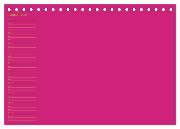 Produktbild: Bastel-Geburtstagskalender pink / Geburtstagskalender (Tischkalender 2026 DIN A5 quer), CALVENDO Monatskalender
