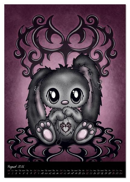 Produktbild: Gothic Fantasy Animals (Desk Calendar 2026 DIN A5 portrait), CALVENDO 12 Month DeskCalendar
