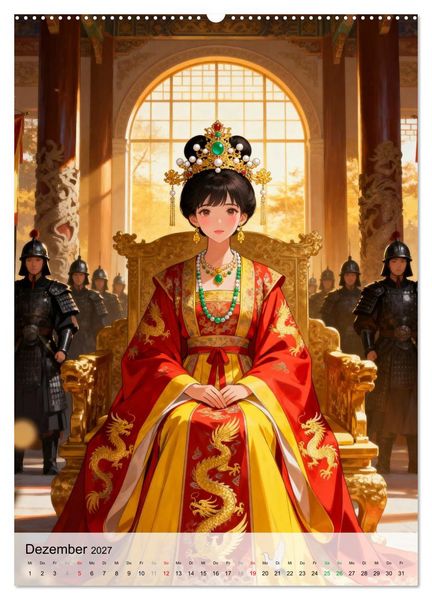Produktbild: Hanfu und Herzensbande (hochwertiger Premium Wandkalender 2027 DIN A2 hoch), Kunstdruck in Hochglanz