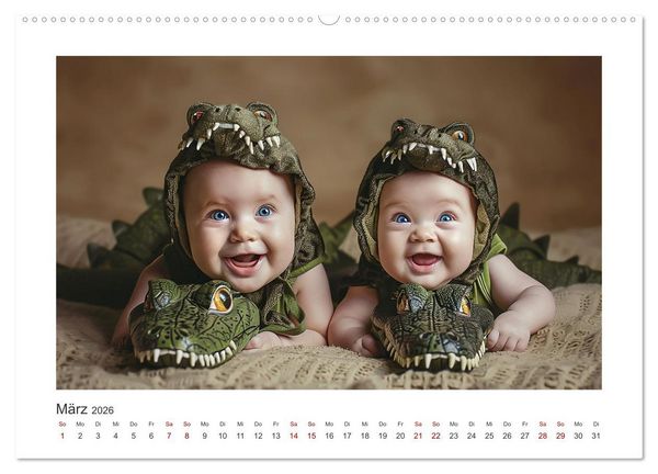 Produktbild: Unsere s&uuml;&szlig;en Knirpse (hochwertiger Premium Wandkalender 2026 DIN A2 quer), Kunstdruck in Hochglanz