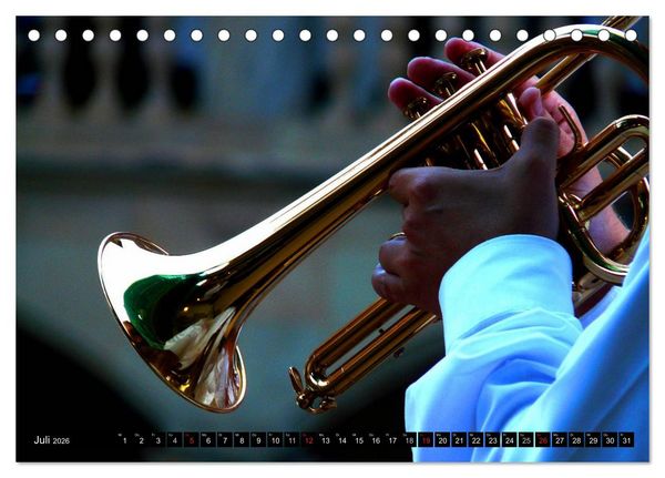 Produktbild: Klangbilder des Jazz (Tischkalender 2026 DIN A5 quer), CALVENDO Monatskalender
