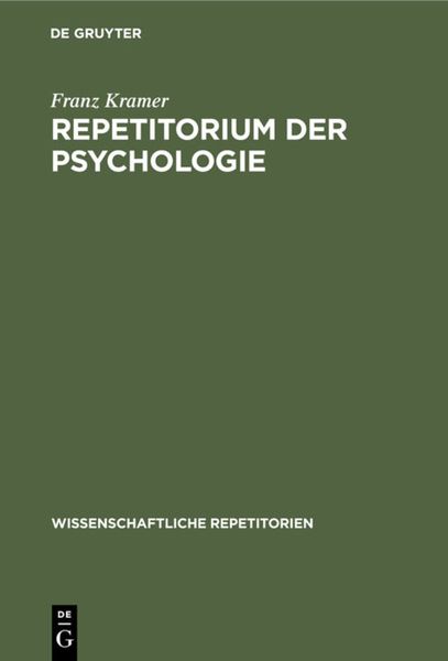Produktbild: Repetitorium der Psychologie