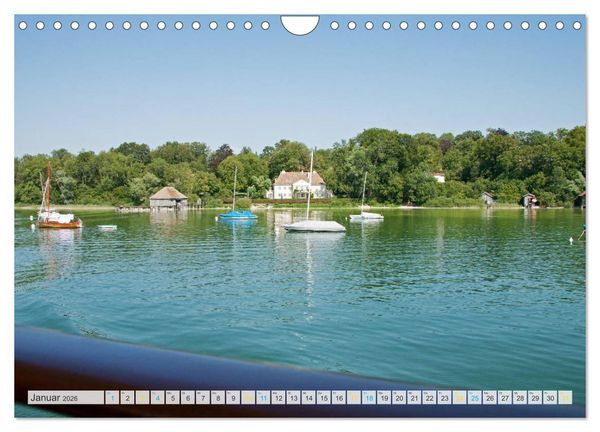 Produktbild: Vom Schiff aus gesehen - Mit dem Dampfer auf dem Ammersee (Wandkalender 2026 DIN A4 quer), CALVENDO Monatskalender