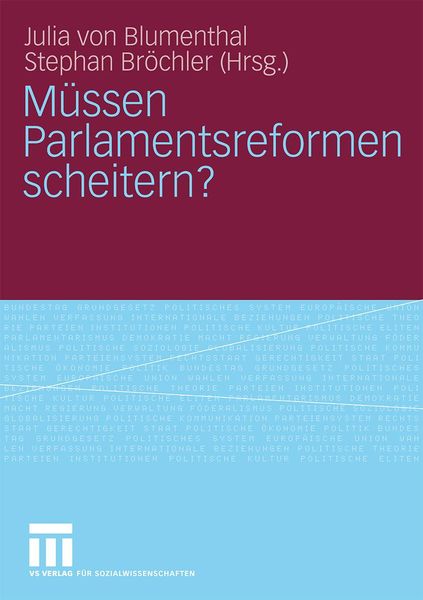 Produktbild: M&uuml;ssen Parlamentsreformen scheitern?