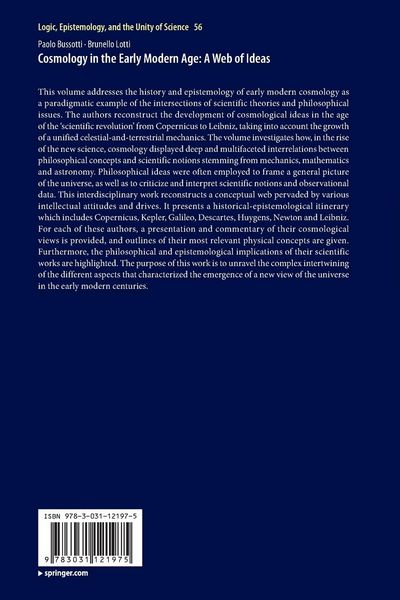Produktbild: Cosmology in the Early Modern Age: A Web of Ideas