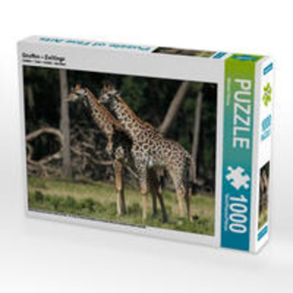CALVENDO Puzzle Giraffen – Zwillinge 1000 Teile Lege-Größe 64 x 48 cm Foto-Puzzle Bild von Michael Herzog