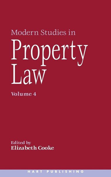 Produktbild: Modern Studies in Property Law - Volume 4