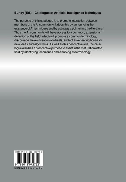 Produktbild: Catalogue of Artificial Intelligence Techniques