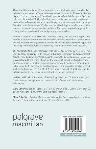Produktbild: Enacting Research Methods in Information Systems: Volume 3