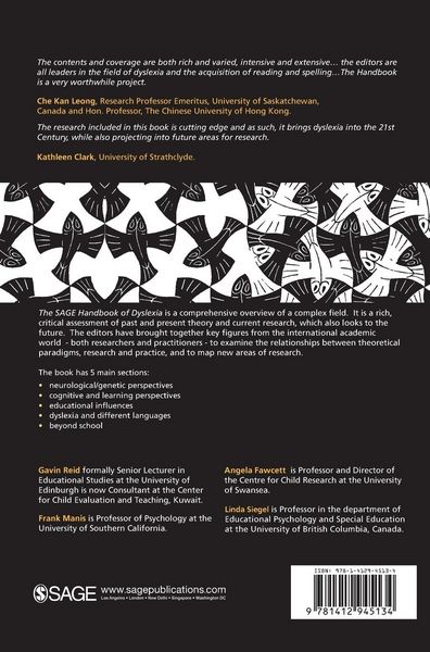 Produktbild: The SAGE Handbook of Dyslexia