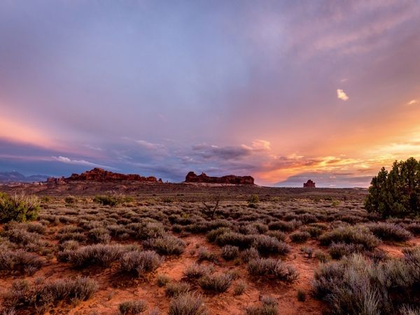Produktbild: CALVENDO Puzzle Sunset - Arches National Park | 1000 Teile Lege-Gr&ouml;&szlig;e 64x48cm Foto-Puzzle f&uuml;r gl&uuml;ckliche Stunden