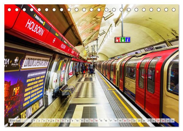 Produktbild: U-Bahn - Szenen an U-Bahnstationen in Europa und New York (Tischkalender 2026 DIN A5 quer), CALVENDO Monatskalender