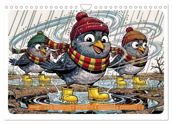Produktbild: Lustige Sturmv&ouml;gel - Comic (Wandkalender 2027 DIN A4 quer), CALVENDO Monatskalender