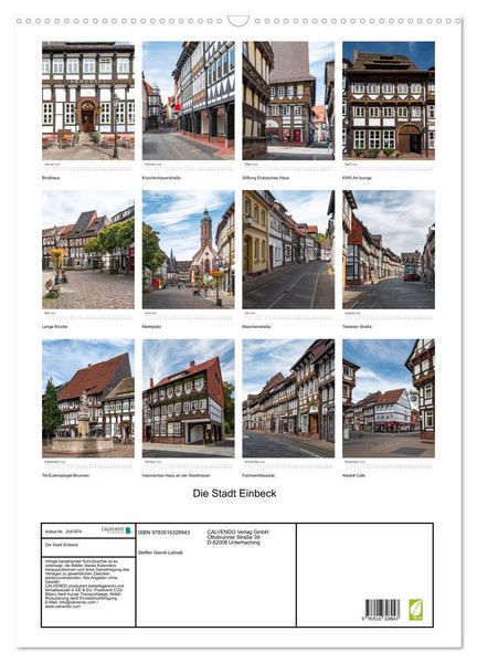 Produktbild: Die Stadt Einbeck (Wandkalender 2026 DIN A2 hoch), CALVENDO Monatskalender