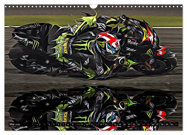 Produktbild: Fullspeed on two Wheels (Wandkalender 2026 DIN A3 quer), CALVENDO Monatskalender