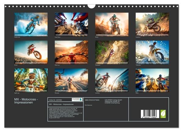 Produktbild: MX - Motocross - Impressionen (Wandkalender 2027 DIN A3 quer), CALVENDO Monatskalender