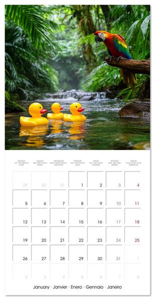 Produktbild: Yellow Travelers (Wall Calendar 2026 12 &times; 12 Inch) CALVENDO 12 Month Wall Calendar