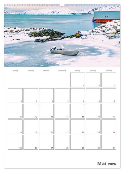 Produktbild: Die K&uuml;ste Norwegens - Terminplaner (Wandkalender 2026 DIN A2 hoch), CALVENDO Monatskalender
