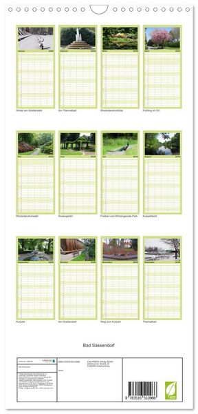 Produktbild: Familienplaner 2026 - Bad Sassendorf mit 5 Spalten (Wandkalender, 21 x 45 cm) CALVENDO