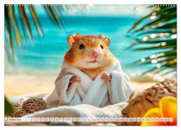 Produktbild: Hamster auf Reisen (hochwertiger Premium Wandkalender 2026 DIN A2 quer), Kunstdruck in Hochglanz