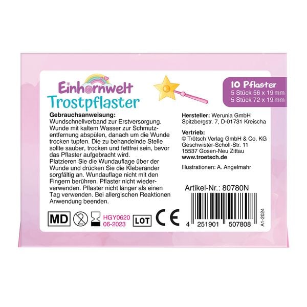 Produktbild: Tr&ouml;tsch Einhornwelt Pflasterset Trostpflaster