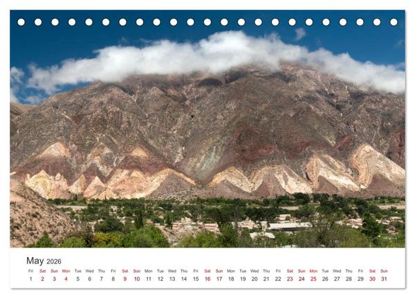 Produktbild: A quick trip to Argentina and Chile (Desk Calendar 2026 DIN A5 landscape), CALVENDO 12 Month DeskCalendar