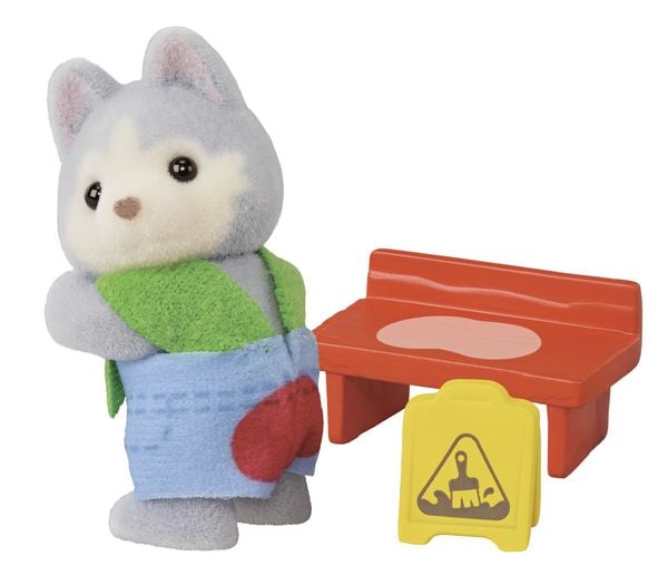 Produktbild: Sylvanian Families 5823 - Baustelle, Sammelfigur Baby Builders Series, 1 St&uuml;ck sortiert