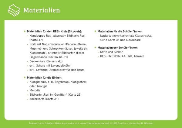 Produktbild: Resilient durchs Schuljahr: Meine Angst, meine Wut, meine Wahrnehmung der Welt