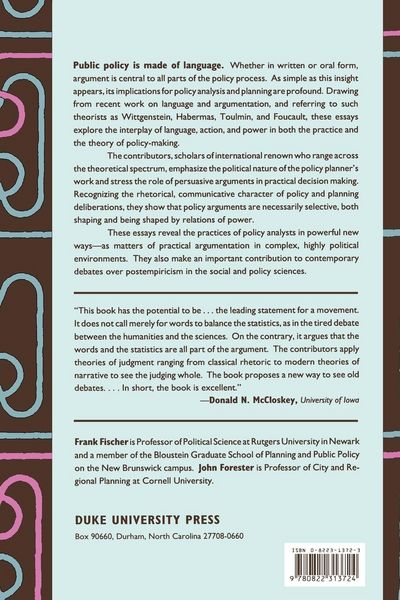 Produktbild: The Argumentative Turn in Policy Analysis and Planning