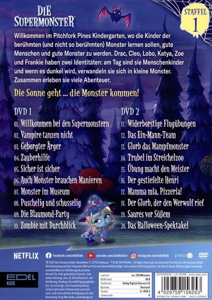 Produktbild: Die Supermonster -Staffel 1 [2 DVDs]