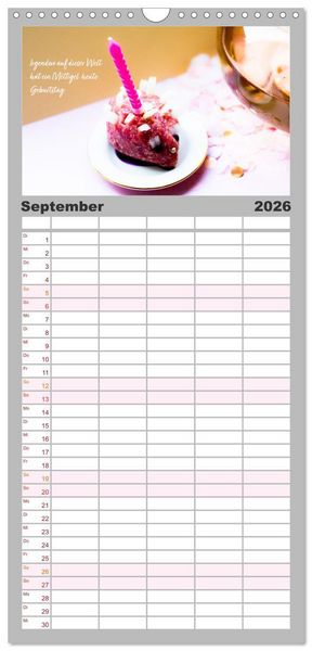Produktbild: Familienplaner 2026 - Mettkalender - Mettigel Edition mit 5 Spalten (Wandkalender, 21 x 45 cm) CALVENDO