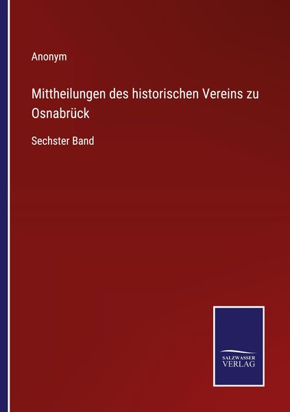 Mittheilungen des historischen Vereins zu Osnabrück, Taschenbuch von , Outlook, 9783375113346