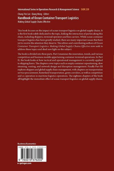 Produktbild: Handbook of Ocean Container Transport Logistics