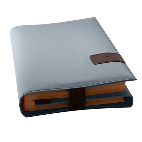 Produktbild: BookSKIN Buch Einband (Gr&ouml;&szlig;enverstellbar) in Himmel-Blau mit Lesezeichen