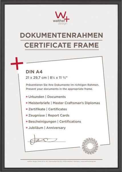 Produktbild: WALTHER Wechselrahmen New Lifestyle, 210 x 297 mm mit Aufh&auml;nger