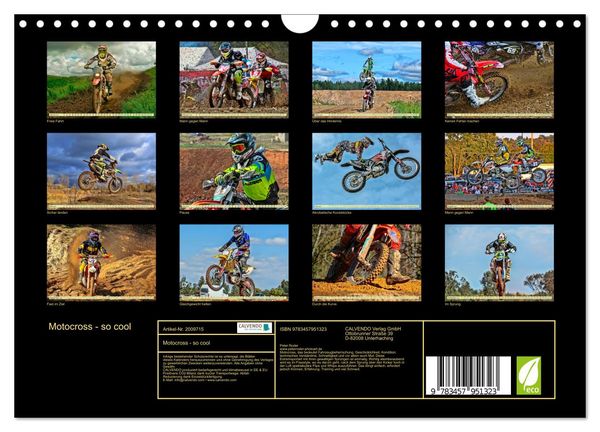 Produktbild: Motocross - so cool (Wandkalender 2026 DIN A4 quer), CALVENDO Monatskalender